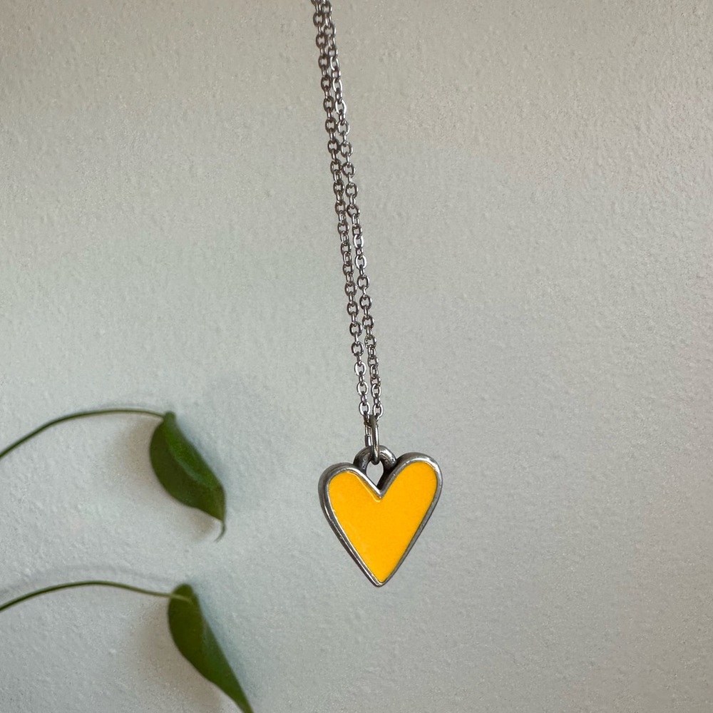 Lisa Leonard Yellow "Brave Love" Heart Necklace - Picture 3 of 5